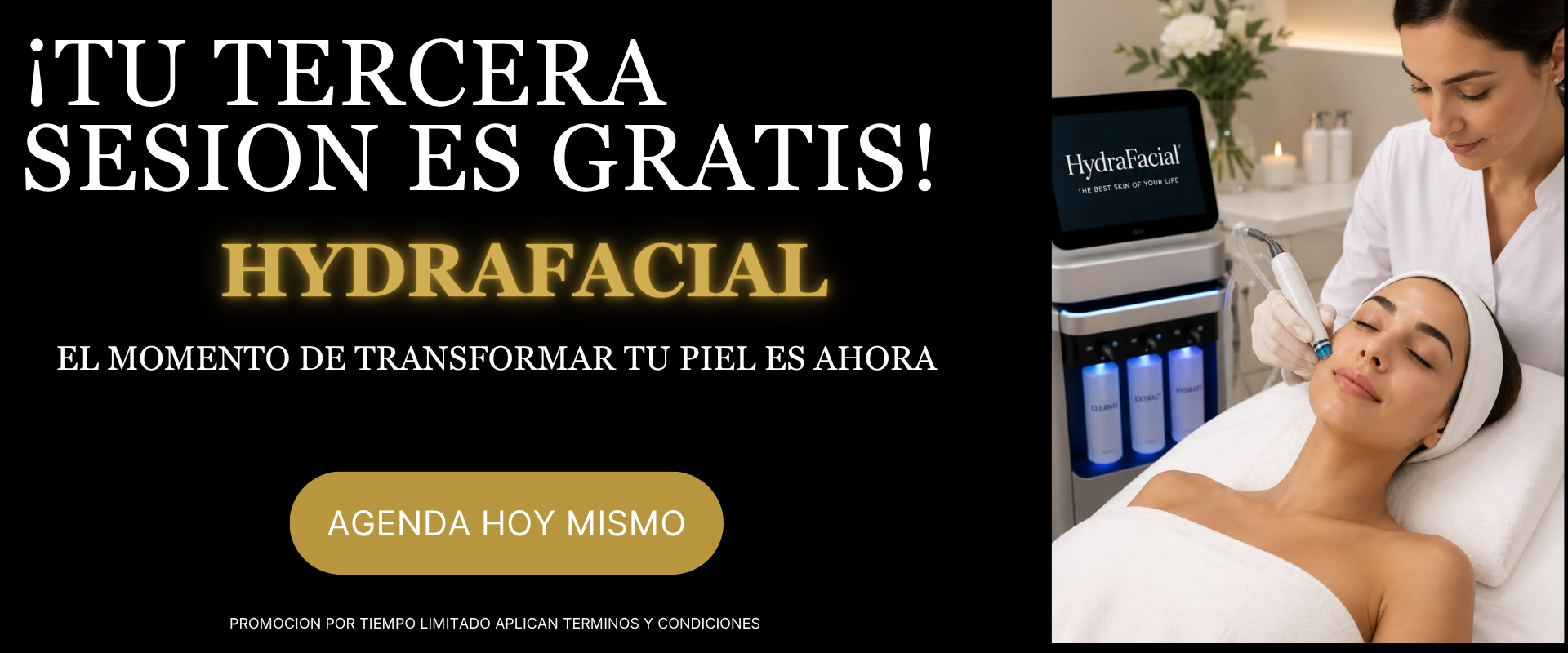 Banner Promoción De Maquillaje Minimalista Beige y Blanco